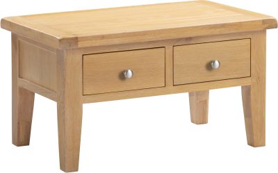 WINDSOR 2 DRAWER COFFEE TABLE - NATURAL OAK (WBF)