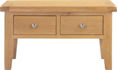 WINDSOR 2 DRAWER COFFEE TABLE - NATURAL OAK (WBF)