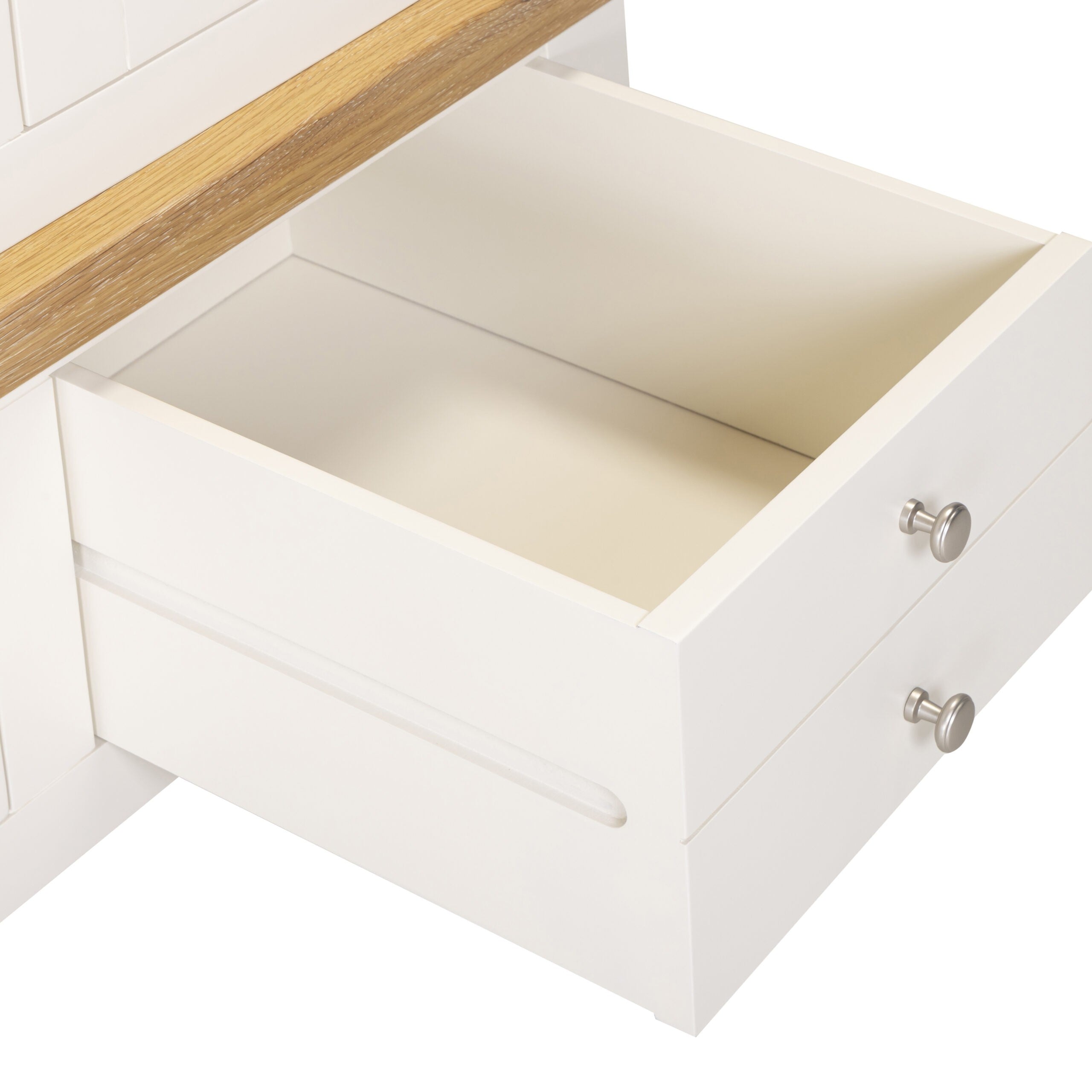Windsor 3 Door 2 Drawer Wardrobe – Ivory/Oak (WBF)