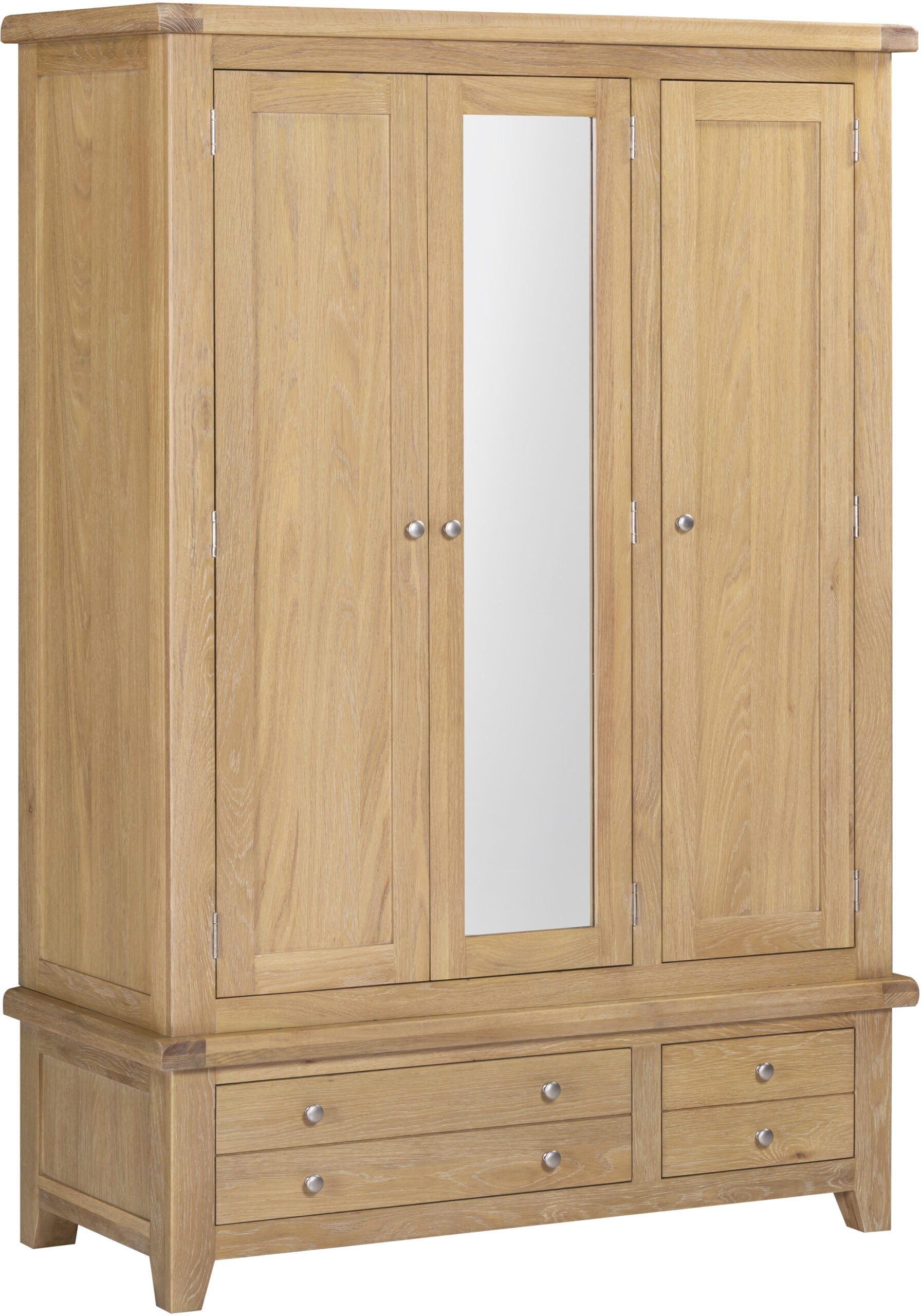 Windsor 3 Door 2 Drawer Wardrobe – Oak (WBF)