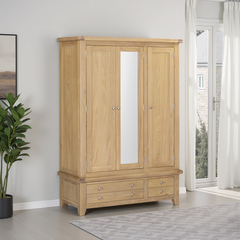 Windsor 3 Door 2 Drawer Wardrobe – Oak (WBF)