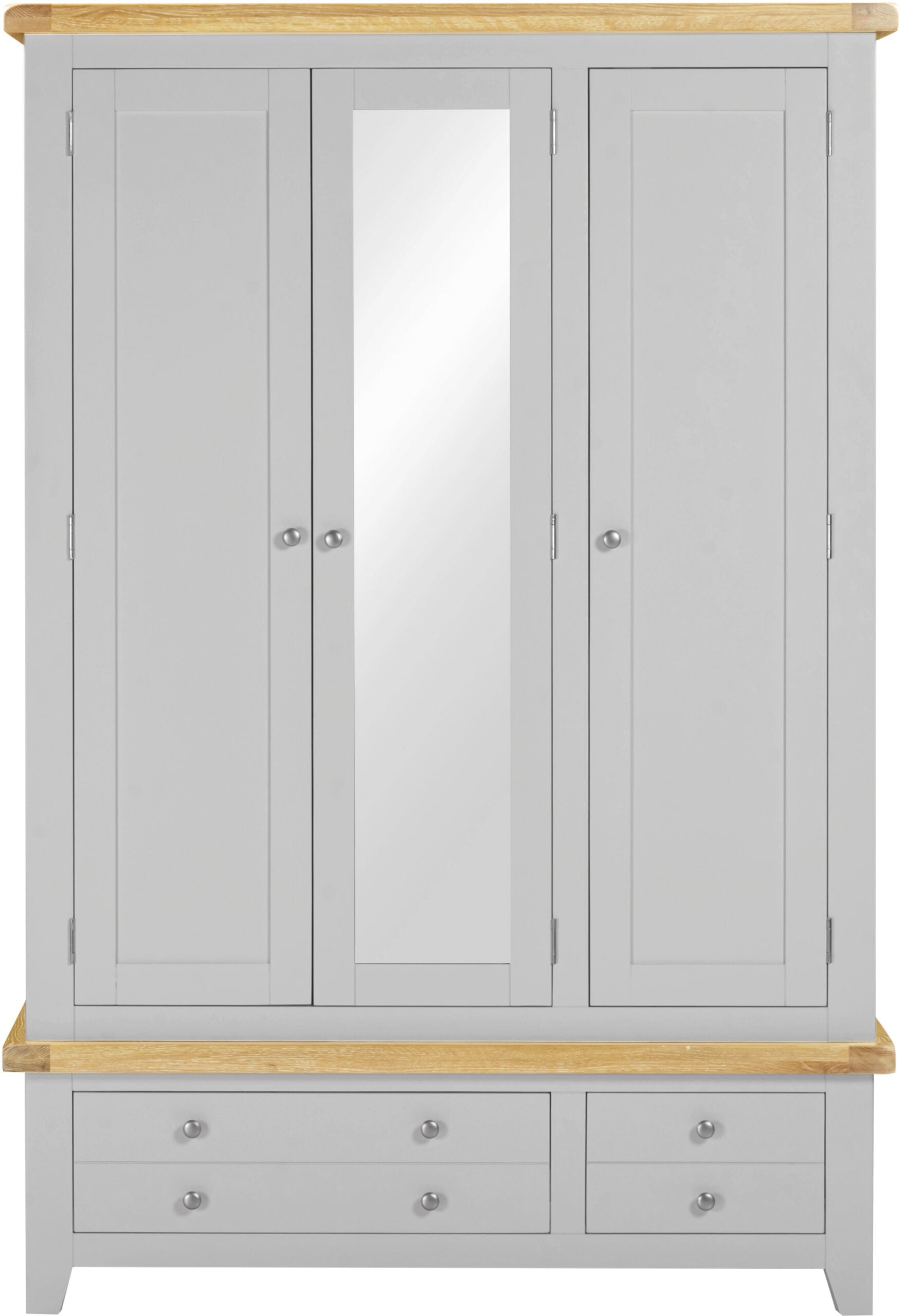 Windsor 3 Door 2 Drawer Wardrobe – Pebble Grey/Oak (WBF)