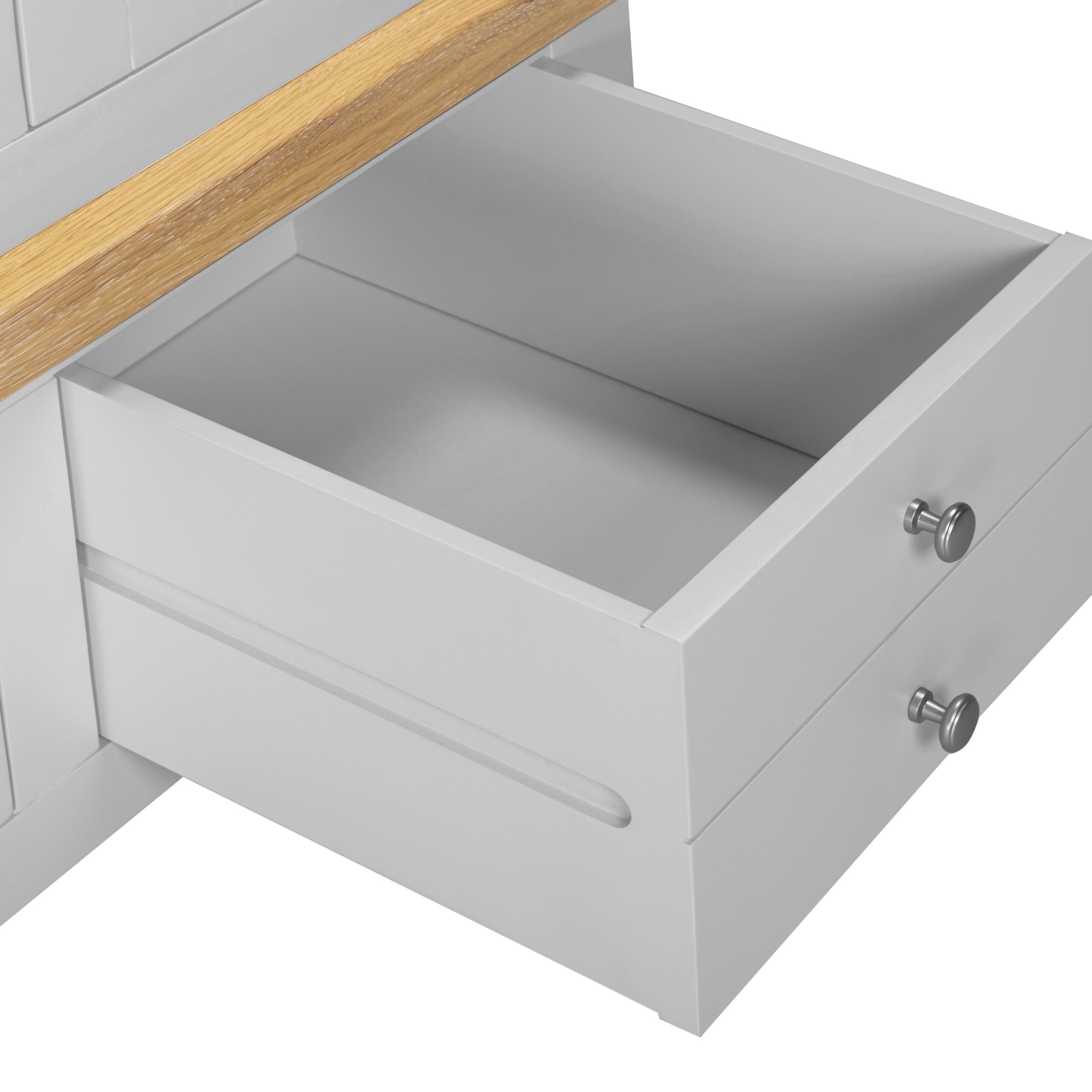 Windsor 3 Door 2 Drawer Wardrobe – Pebble Grey/Oak (WBF)