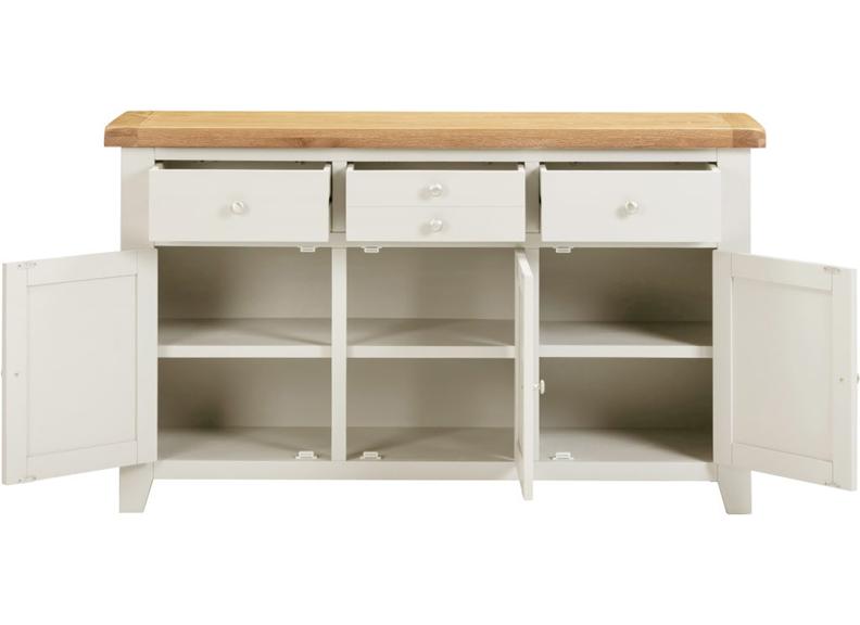 WINDSOR 3 DOOR 3 DRAWER SIDEBOARD - IVORY/OAK (WBF)