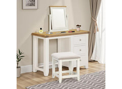 WINDSOR Dressing Table Stool - Ivory/Oat Fabric (WBF)