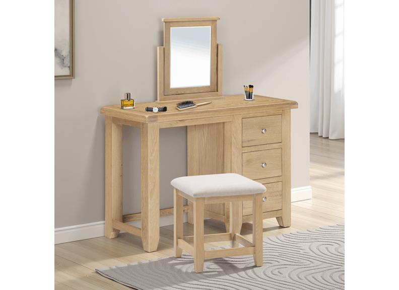 WINDSOR THREE DRAWER Dressing Table - NATURAL OAK (WBF)