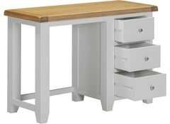 WINDSOR THREE DRAWER Dressing Table - PEBBLE/OAK (WBF)
