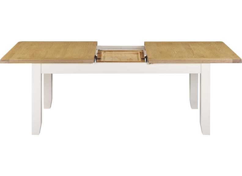 WINDSOR EXTENDING DINING TABLES - IVORY/OAK (WBF)