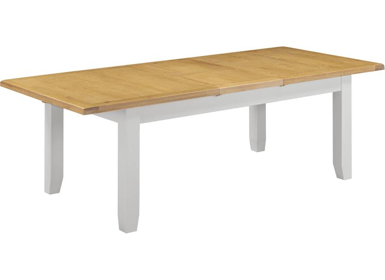 WINDSOR EXTENDING DINING TABLES - PEBBLE GREY/OAK (WBF)