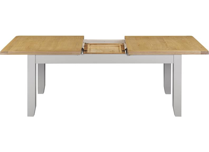 WINDSOR EXTENDING DINING TABLES - PEBBLE GREY/OAK (WBF)