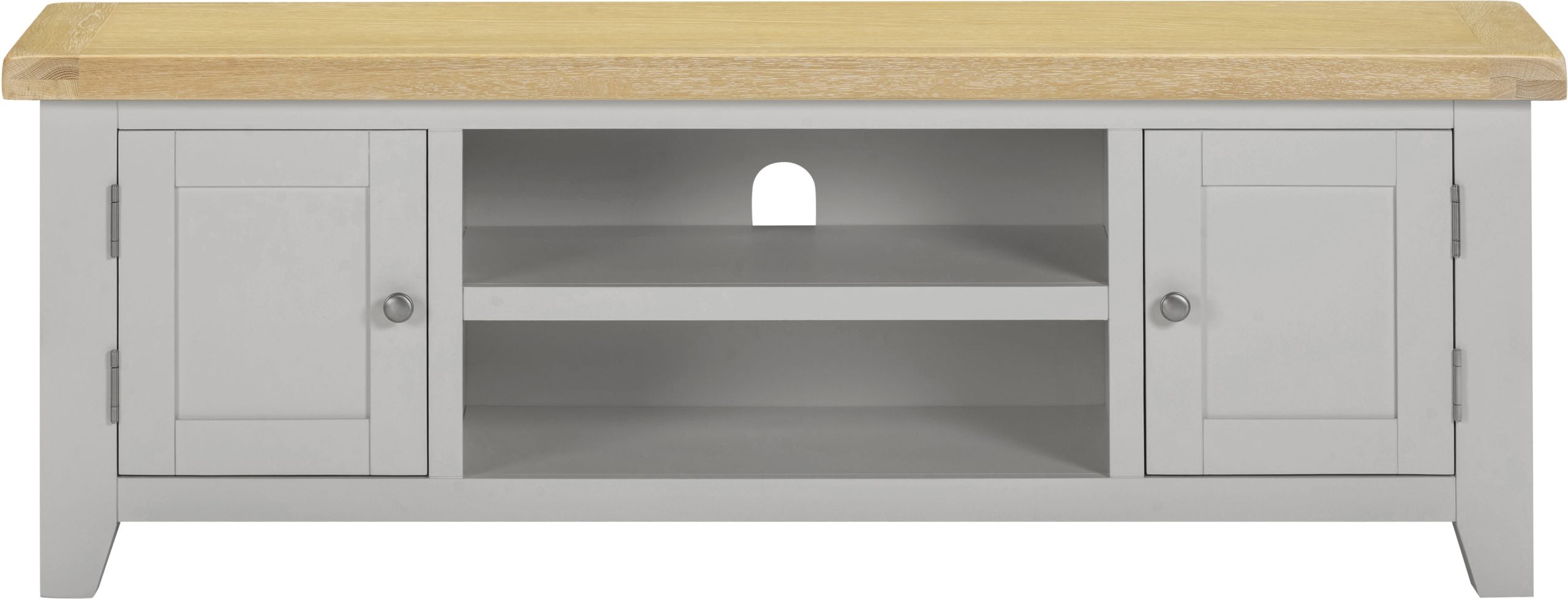 Windsor Straight TV Unit - Pebble Grey/Oak (WBF)