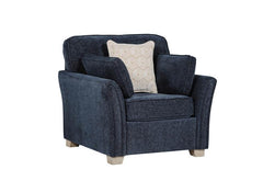 Winnie Static Armchairs – Fabric Upholstery with Bolster Cushion Included