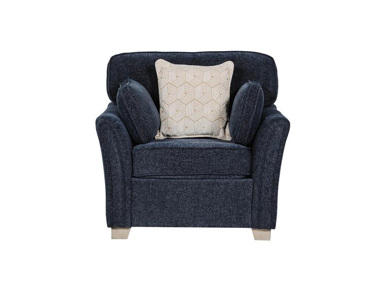 Winnie Static Armchairs – Fabric Upholstery with Bolster Cushion Included