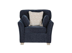 Winnie Static Armchairs – Fabric Upholstery with Bolster Cushion Included