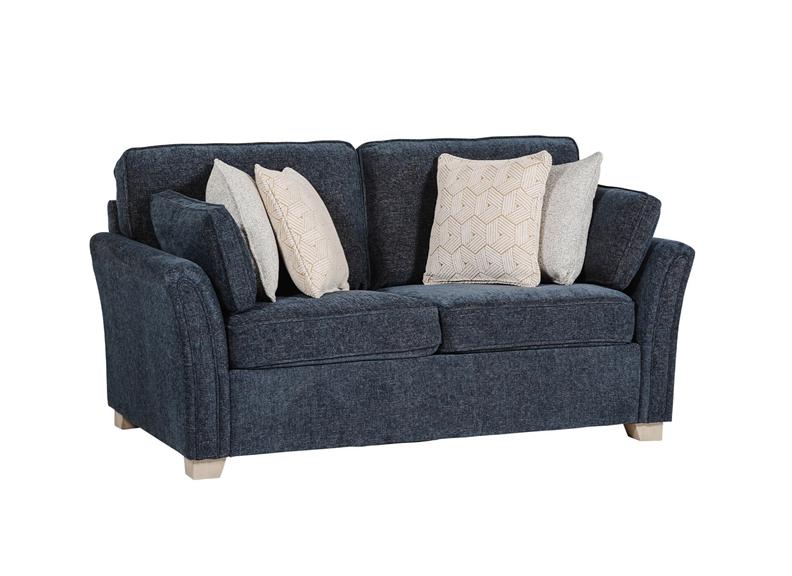 Winnie Static Two Seat Sofas – Fabric Upholstery with Bolster Cushions Included