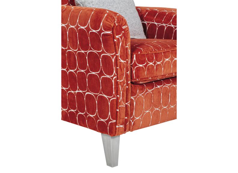 Winnie Rust accent Chair - leg