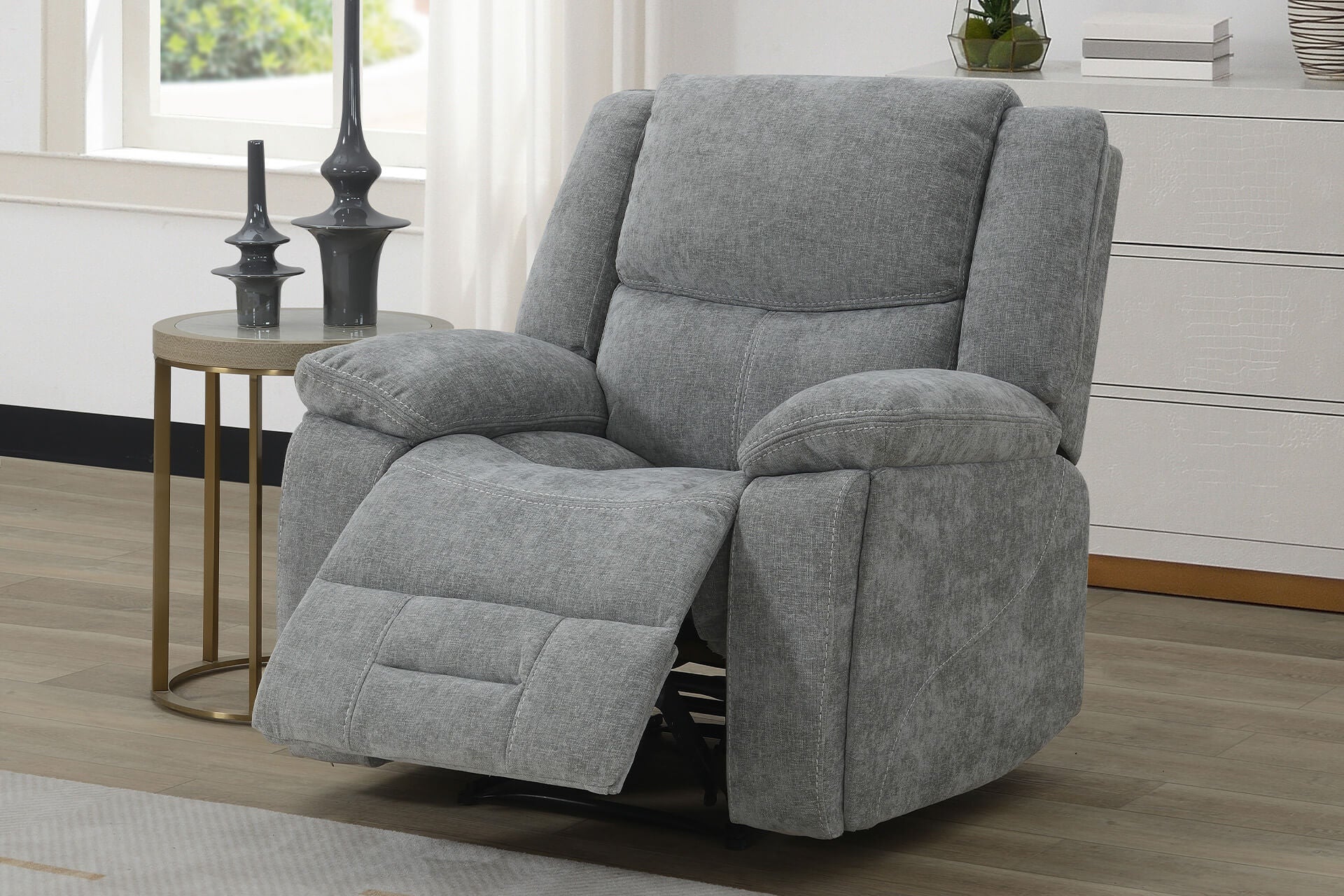 Weston Grey Armchair - room