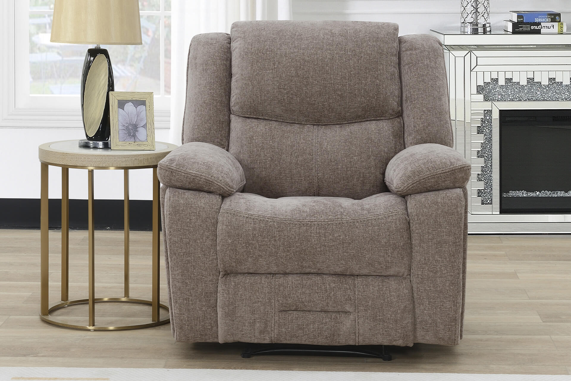 Weston Mocha Armchair - room