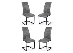 Xavier Chairs - grey pu faux leather