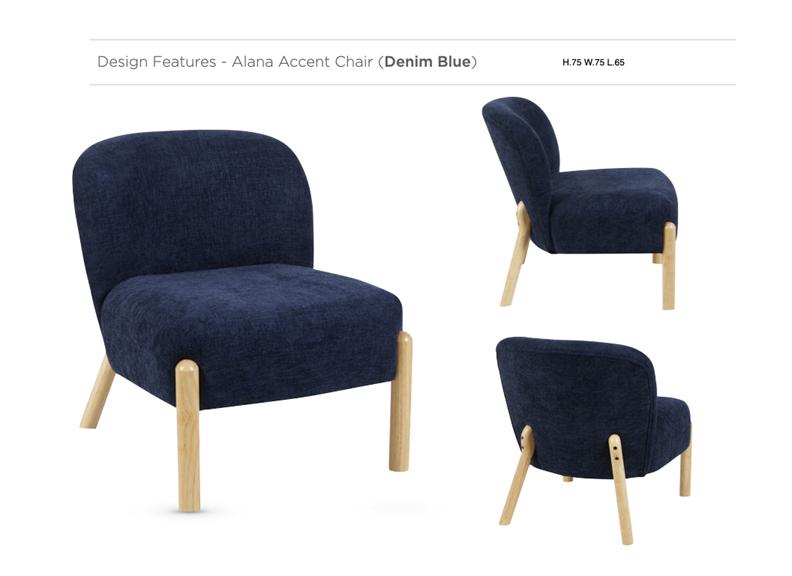 Alana Denim Chairs