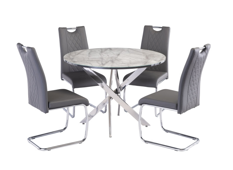 Alden Round Table W/Garbo Chairs