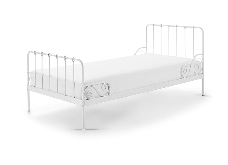 Alice White Metal Bed