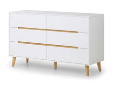 Alicia White Wide Six Drawer Chest