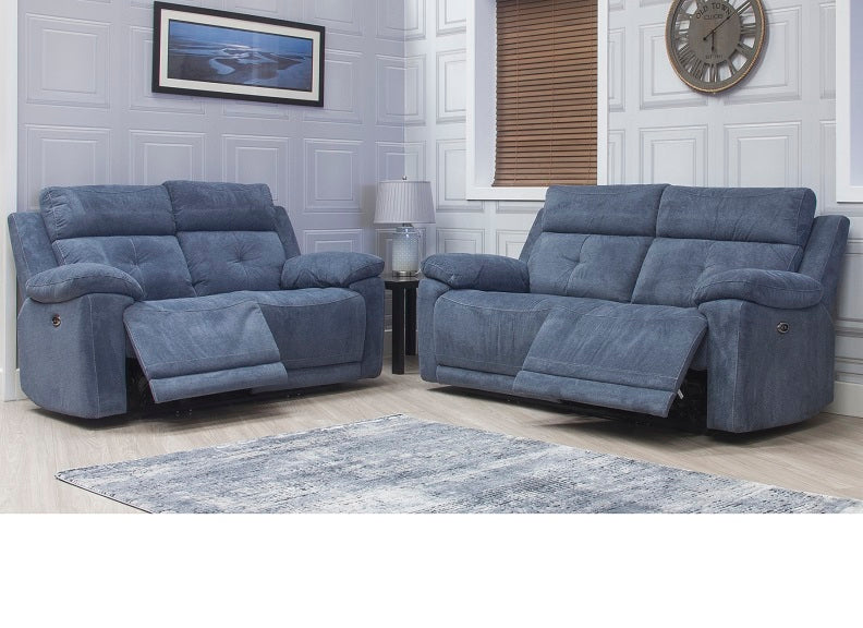 Ancona 3RR+2RR Powered Blue Sofas