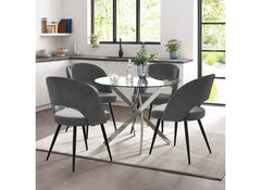 Anderson Round Table W/Ella Grey Chairs
