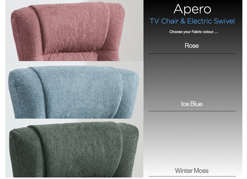 Apero Fabric Manual Reclining TV Chairs W/Footstool