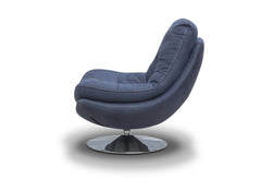 Axis Denim Armchair - side