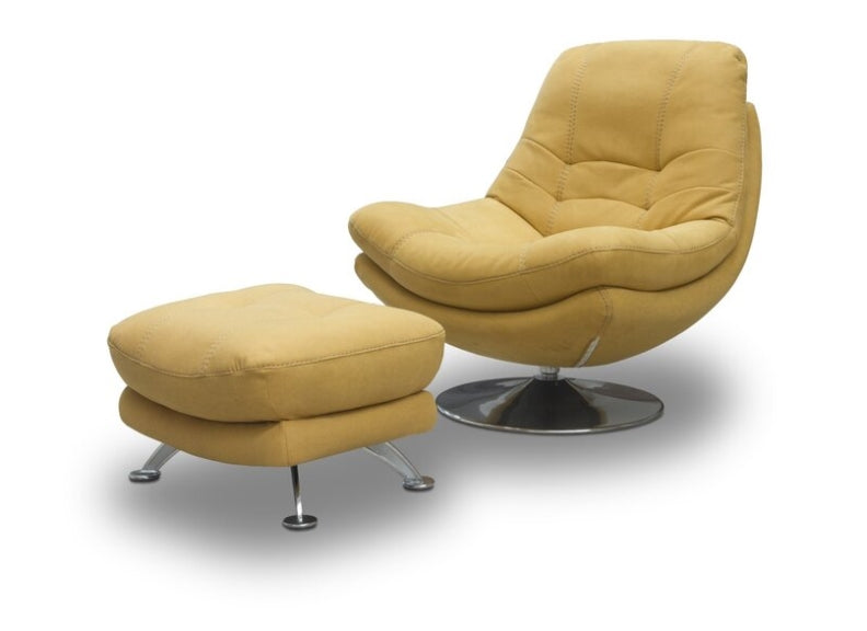 Axis Gold Armchair With Stool