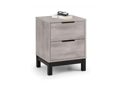 Bali 2 Drawer Grey Oak Bedside - 1