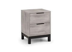 Bali 2 Drawer Grey Oak Bedside - 2