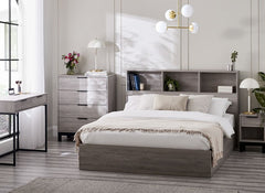 Bali Grey Ottoman Storage Bed - closed