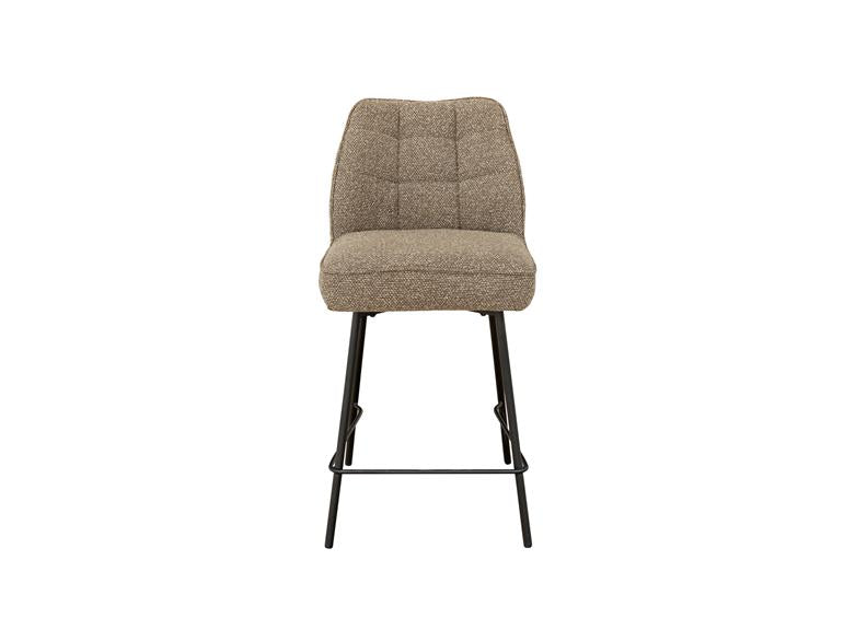 Banbury Mocha Fabric Counter Chair – Fabric Dining Stool With Soft Textured Upholstery