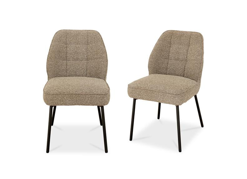 Banbury Mocha Fabric Dining Chair – Fabric Dining Chair With Soft Textured Upholstery