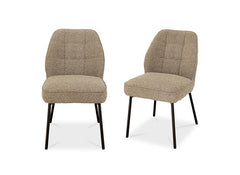 Banbury Mocha Fabric Dining Chair – Fabric Dining Chair With Soft Textured Upholstery