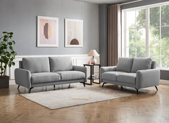 Barnaby Two Seat Fixed Sofas - In Oatmeal OR Grey Fabric Colours