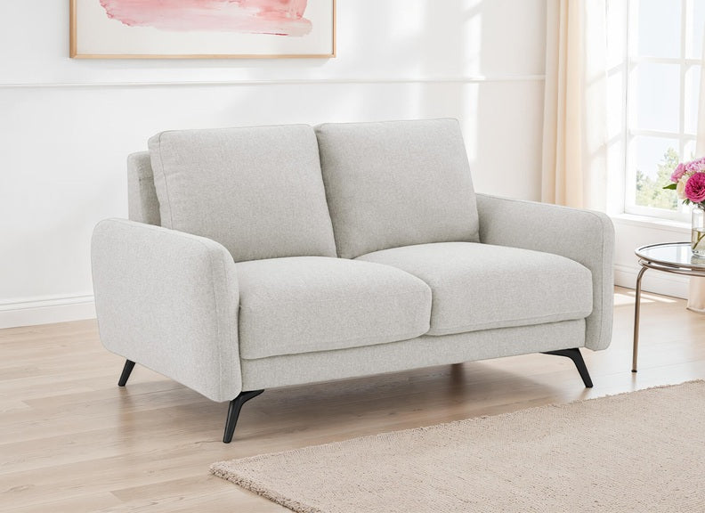 Barnaby Two Seat Fixed Sofas - In Oatmeal OR Grey Fabric Colours