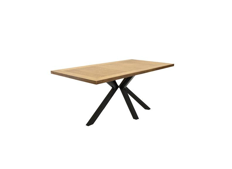 Bedford Oak Dining Set – Modern Matte Oak Dining Set With Fabric Chairs