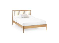Belton Oak Spindle Bed – Solid Oak Wooden Bed Frame with Classic Spindle Headboard