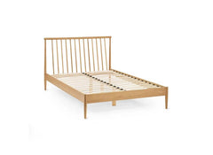 Belton Oak Spindle Bed – Solid Oak Wooden Bed Frame with Classic Spindle Headboard