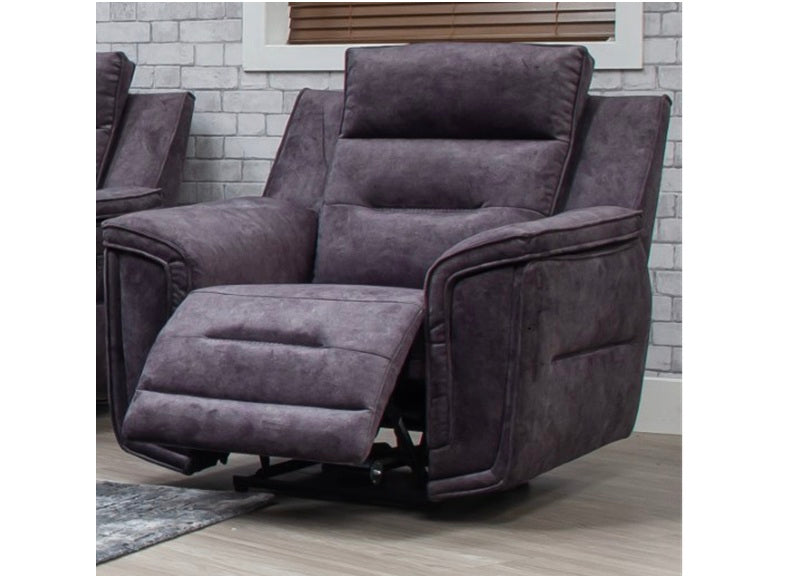 Branson Grey Fabric Reclining Armchair – Modern Comfort Lounge Seating