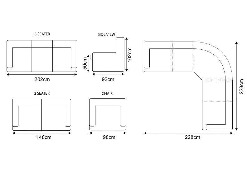 Brooklyn Fabric Corner Sofas