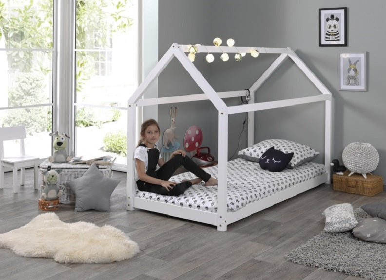 Cabane White Euro Single Bed