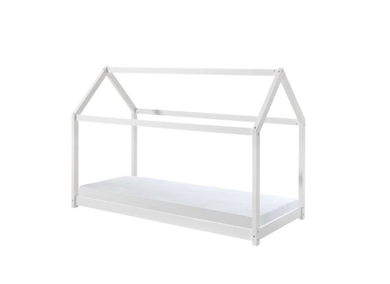 Cabane Single White Bed - dims