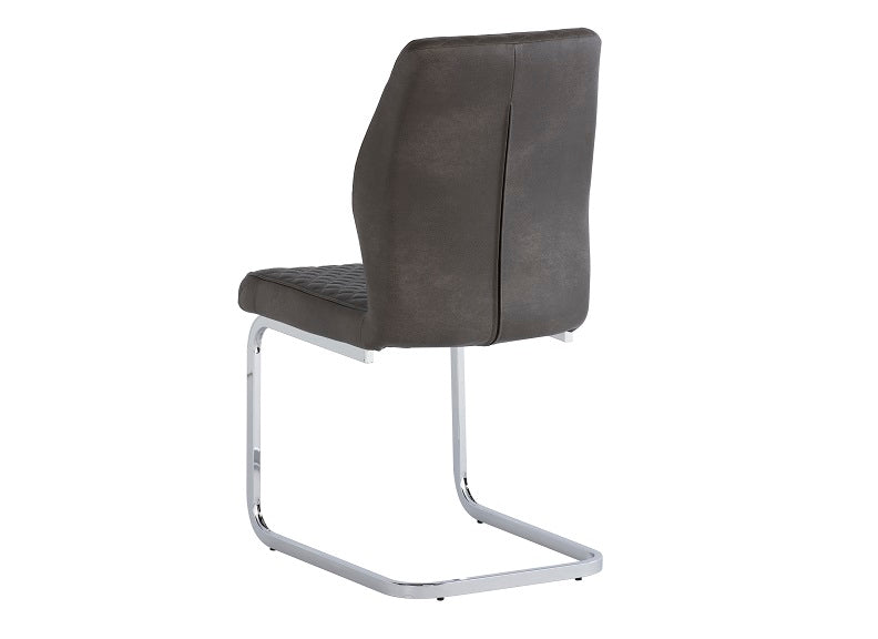 Capri Grey PU Chair - rear