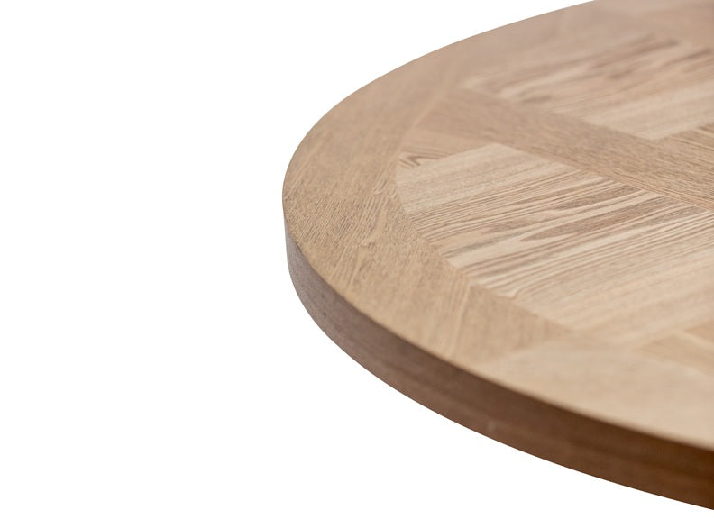 Carson Round Dining Table – Dining Round Oak Table With Metal Frame