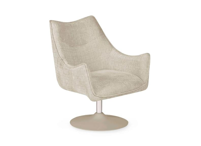 Caspian Chenille Fabric Swivel Chair